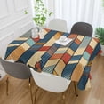 thumbnail image 2 of Yayeee Tablecloths 54" x 54" Rectangle Wrinkle Resistant Party Table Cover, Beige Geometric, 2 of 8