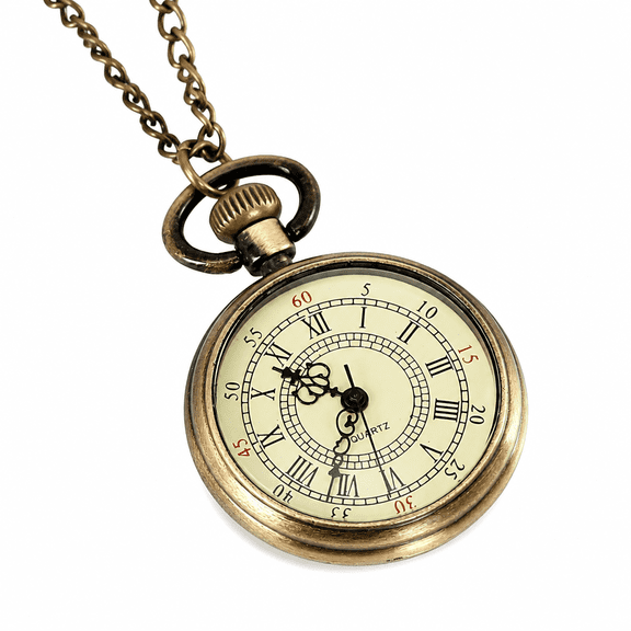 AURENIX Vintage Pocket Watch Men's Pocket Watch with Chain Mechanical Pocket Watches Commemorative Quartz Gift Pocket Watch for Men Dad