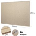 thumbnail image 4 of Large Bulletin Board Large Cork Board Alternative for Wall x es Felt Board Foldable Notice Board Pin Board Vision Board -, 4 of 7
