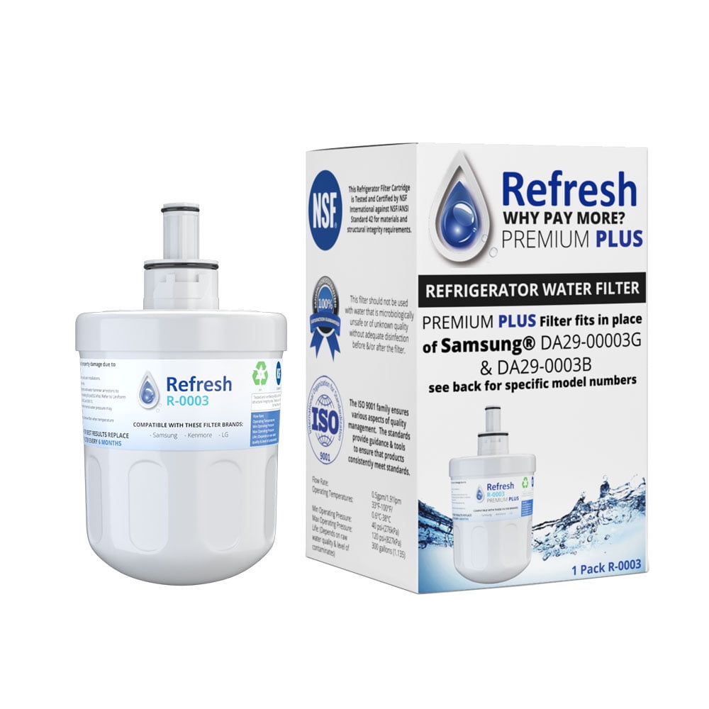Replacement Water Filter For Samsung DA29-00003G -by Refresh (6 Pack)