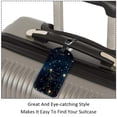 thumbnail image 3 of Square 2Pack PU Leather Galaxy Planet Cruise Luggage Tag with Privacy Cover and Name ID Tag for Travel Handbags Backpacks Luggage Tags, 3 of 6