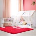 thumbnail image 2 of Lochas Soft Shag Carpet Fluffy Rug for Living Room Bedroom Big Area Rugs Floor Mat Home Decor, 4'x6',Red, 2 of 7