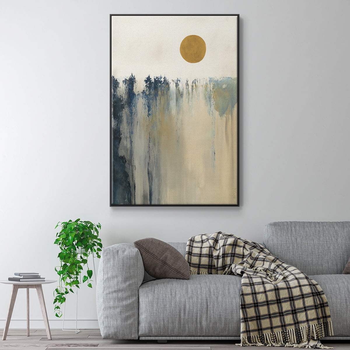 Equilibrium Framed Premium Gallery Wrapped Canvas - Ready to Hang - 27 x 41 - Black Floating Frame