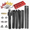 thumbnail image 1 of Cutting Tools 10mm 7pcs Shank Lathe Turning Tool Holder Boring Bar With 7pcs Insert And Wrench Wrenches, 1 of 5