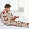thumbnail image 5 of Bingfone Men's Pajama Set 2 Piece Loungewear PJs, Long Sleeve with Pajama Pants-Christmas Gnome star, 5 of 7