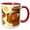 Red/White, variant on 3drose, Breakfast Bacon Eggs Waffles Background, 11oz Mug
