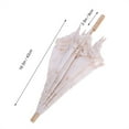 thumbnail image 2 of MLINS Handmade Cotton Lace Umbrella for Decor Beige Classical Craft Photography Prop 1 Piece, 2 of 8
