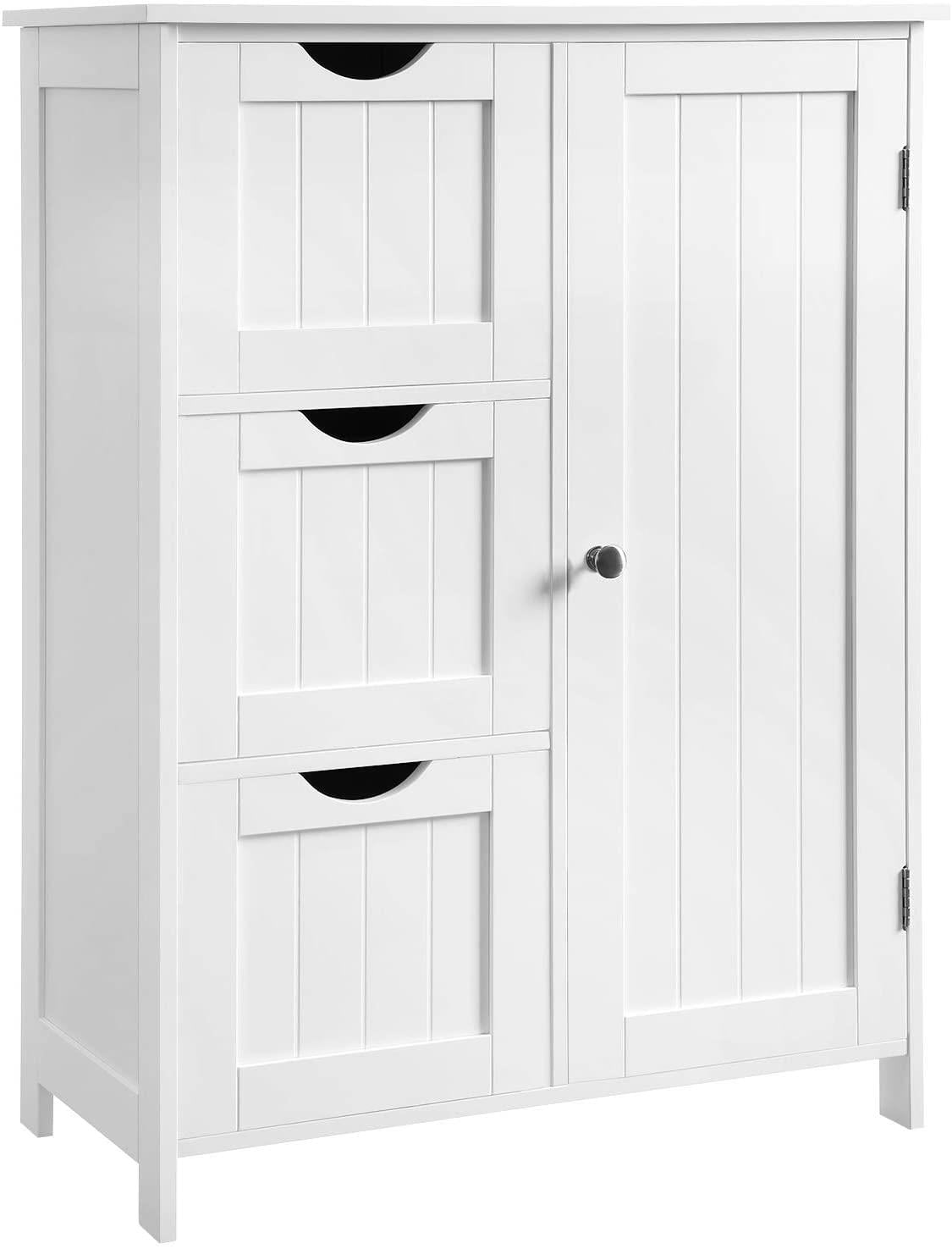 Zimtown White Bathroom Floor Free Standing Storage