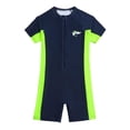 thumbnail image 2 of Tiijoy Boys Short Sleeve Rash Guard Surfing Suit One-Piece Swimsuit Swimwear, Sizes 7-12, 2 of 7