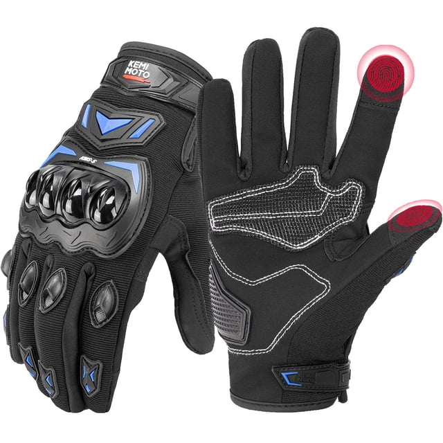 Guantes de moto KEMIMOTO para hombre con pantalla táctil y deportes al aire libre