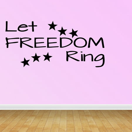 Wall Decal Quote Patriotic Decal Sticker Let Freedom Ring 4Th Of July Sign (Best Laptop Deals July 4th)