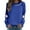 Blue, variant on Womens Sweatshirts Christmas Print Streetwear Crewneck Long Sleeve Pullover Tops