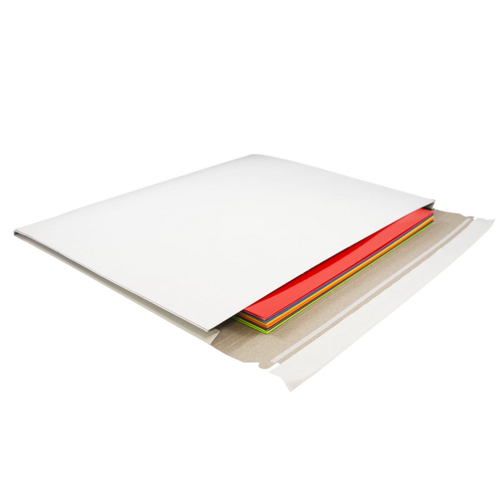 JAM Paper Expandable Photo Mailer Envelopes with Peel & Seal Closure, 17 x 14 x 1, White, 6 Rigid Mailers/Pack