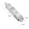 thumbnail image 2 of Apple MFi Certified 128GB iPhone Photo Stick iPhone Memory iPhone USB Storage for Photos Videos Contacts iPhone USB Flash Drive Memory for iPad External iPhone Storage iPhone Thu, 2 of 9