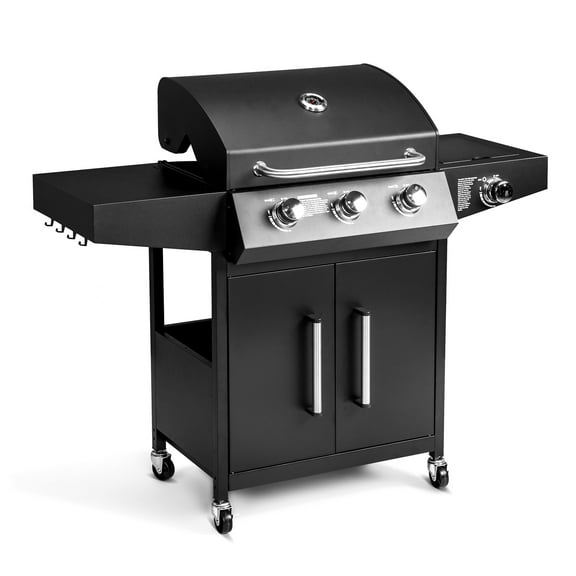 GoDecor Outdoor BBQ Propane Gas Grill for Barbecue Cooking 3 Burners with Side Burner,Patio Picnic Backyard, Outdoor Party,46000BTU