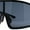 All Black, variant on Mens Color Mirror Super Oversized Wrap Rectangle Plastic Sport Sunglasses Frost Rainbow Mirror