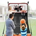 thumbnail image 2 of Foldable Indoor Basketball Arcade Game for All Players, SEGMART Dual Shot Indoor Basketball Game with Electronic Scorer, Portable Basketball Hoop Arcade with 8 Game Modes, 6 Balls for 2 Players, 2 of 8