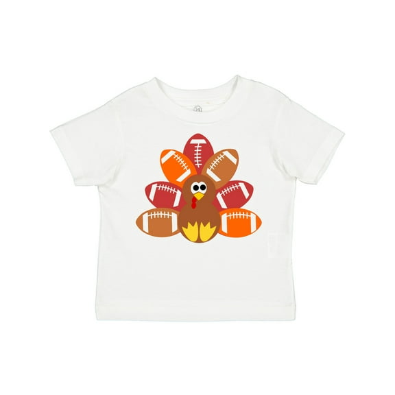 Inktastic Thanksgiving Cute Football Turkey Boys or Girls Toddler T-Shirt
