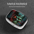 thumbnail image 5 of Skull Ghost Zombies Head Red Eyes Cool Square Pill Box 2 Compartment Pill Case Medicine Organizer Decorative Gift for Purse Pocket, 5 of 5