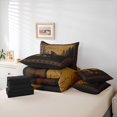 thumbnail image 6 of Manfei Rustic Wolf Checkered 7-Piece Twin Bedding,Classic Pine Plaid Bedding Comforter Set,Brown,Black Reversible, 6 of 7