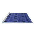 thumbnail image 2 of Ahgly Company Machine Washable Indoor Rectangle Abstract Blue Modern Area Rugs, 2' x 5', 2 of 4