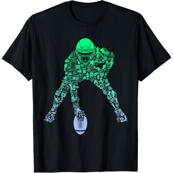 Youth Football Apparel Center Player Boys Football T-Shirt