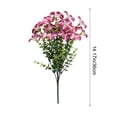 thumbnail image 3 of Cififendec Simulation Flowers Plastic Flowers Fake Silk Colorful Flower Bouquet Outdoor Autumn Decoration Realistic UV Outside Faux Plants for Garden Porch Home(Pink), 3 of 5