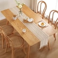 thumbnail image 3 of Fashion Table Runner with Tassels, Cotton Farmhouse Table Decoration, 3 of 5