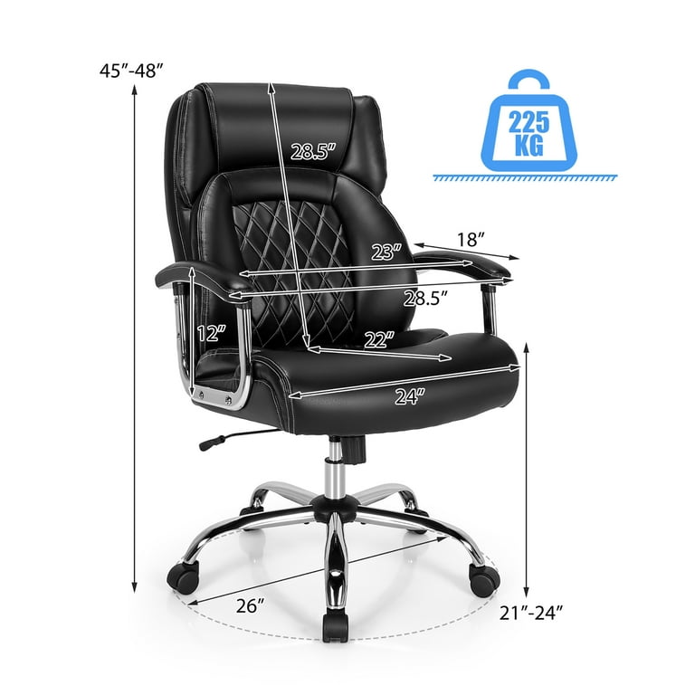 Gymax 500lbs Big and Tall Office Chair, Adjustable High Back