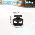 thumbnail image 2 of Uxcell Plastic Cord Locks, Double Hole Spring Cord Toggle Stopper Slider Stops Fastener End Black, 2 of 6