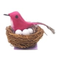 thumbnail image 1 of 1/12 Casa de de Pájaro en Miniatura para Decoración de Jardín de Hadas Rosa roja, 1 of 6