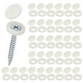 thumbnail image 1 of Uxcell 100-Pack Tapas de Tornillo de Plástico con Bisagra, Tornillos de Persiana de 5mm con Tapas, Tapas de Tornillo Plegables, Tapas de Tornillo Flip [Blanco Cálido], 1 of 1