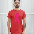thumbnail image 3 of Tee Hunt Pink Ribbon Breast Cancer Awareness T-Shirt Hope Fight Survivor Mens Shirt, Red, Large, 3 of 5