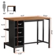 thumbnail image 2 of Canddidliike 43" Kitchen Island Kitchen Counter Table with 5 Open Shelves, Space-Saving & Versatile Table for Indoor as Home, Brown, 2 of 5