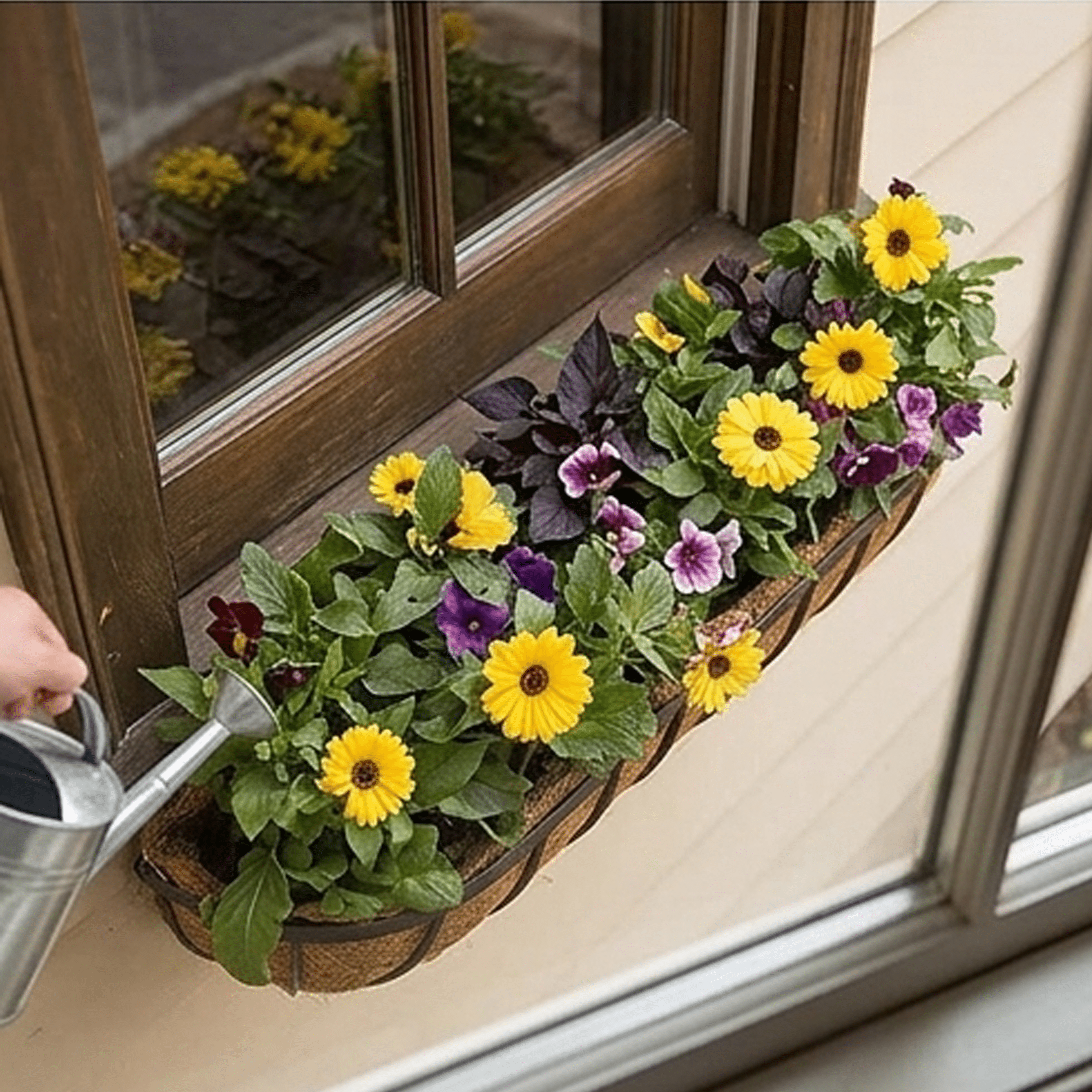 2 Pack 30in Trough Hanging Basket Coco Liner 100% Natural Coconut Fiber for Plants Wall Planter Insert Replaceable Coir Liner for Window Box, Fence Flower Pot for Porch, Patio & Garden (2, 30 inch)