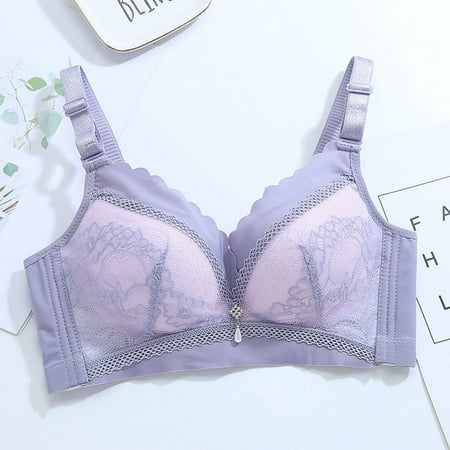 

BUIgtTklOP Bras for Women Women S No Steel Ring Lactation Vest Bra Back Adjustment Yoga Running Bra Gray M
