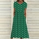 thumbnail image 2 of Vestido Casual Pantalones para Mujeres Vestido de Cuello Alto Cintura Elástica Cuello en V Manga Corta Polka Dot Cuello Redondo Top, 2 of 5