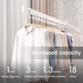 thumbnail image 4 of SHAR (Hooks, White) Clothes drying rack, clothes drying rack, laundry room organization, wall mounted clothes drying rack, folding wall mounted clothes drying rack, retractable clothes, 4 of 5