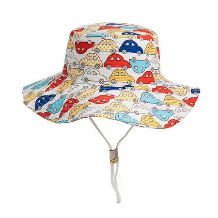 

Cute Printed Basin Baby Hat Children Adjustable Fisherman Hat Sunscreen Hats Leisure Vacation Daily Cap