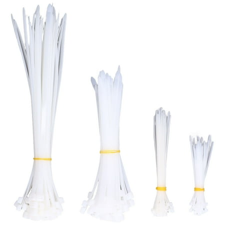 

HeavyDutyCableTiesAssortedSizes 46812in HeavyDutyCableTies 18120lbTensileStrength Replacement Lock For Wires White