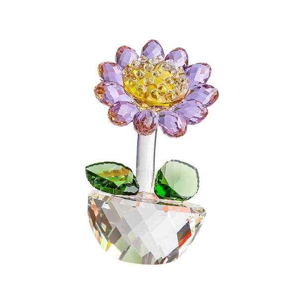 Figura de Girasol Macarena de Cristal para Decoración de Mesa