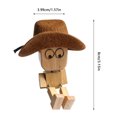 thumbnail image 3 of ZJNGJC Christmas Wooden Man, Wooden Man Figurine with 12 Expressions,Funny Dashboard Figurine,Handmade Wobble Doll for Desk Decoration A, 3 of 9