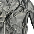 thumbnail image 5 of Men's Faux Leather Bomber Jacket Motorcycle Lapel Asymmetric Zip Up Slim Fit Biker Coat Thickening Parka with Pocket, 5 of 6