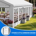 thumbnail image 5 of Dextrus 20x40 ft Outdoor Party Tent，Heavy Duty Event Tent with Reinforced Galvanized Frame, Spacious White Roof, Detachable Sidewalls & 4 Storage Bags, 5 of 10