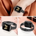 thumbnail image 2 of ZYX Slim Metal Band for Apple Watch, Women's 14mm Thin Metal Strap with Tool, Black, 44mm/45mm/46mm/49mm/42mm(series 1 2 3), 2 of 7