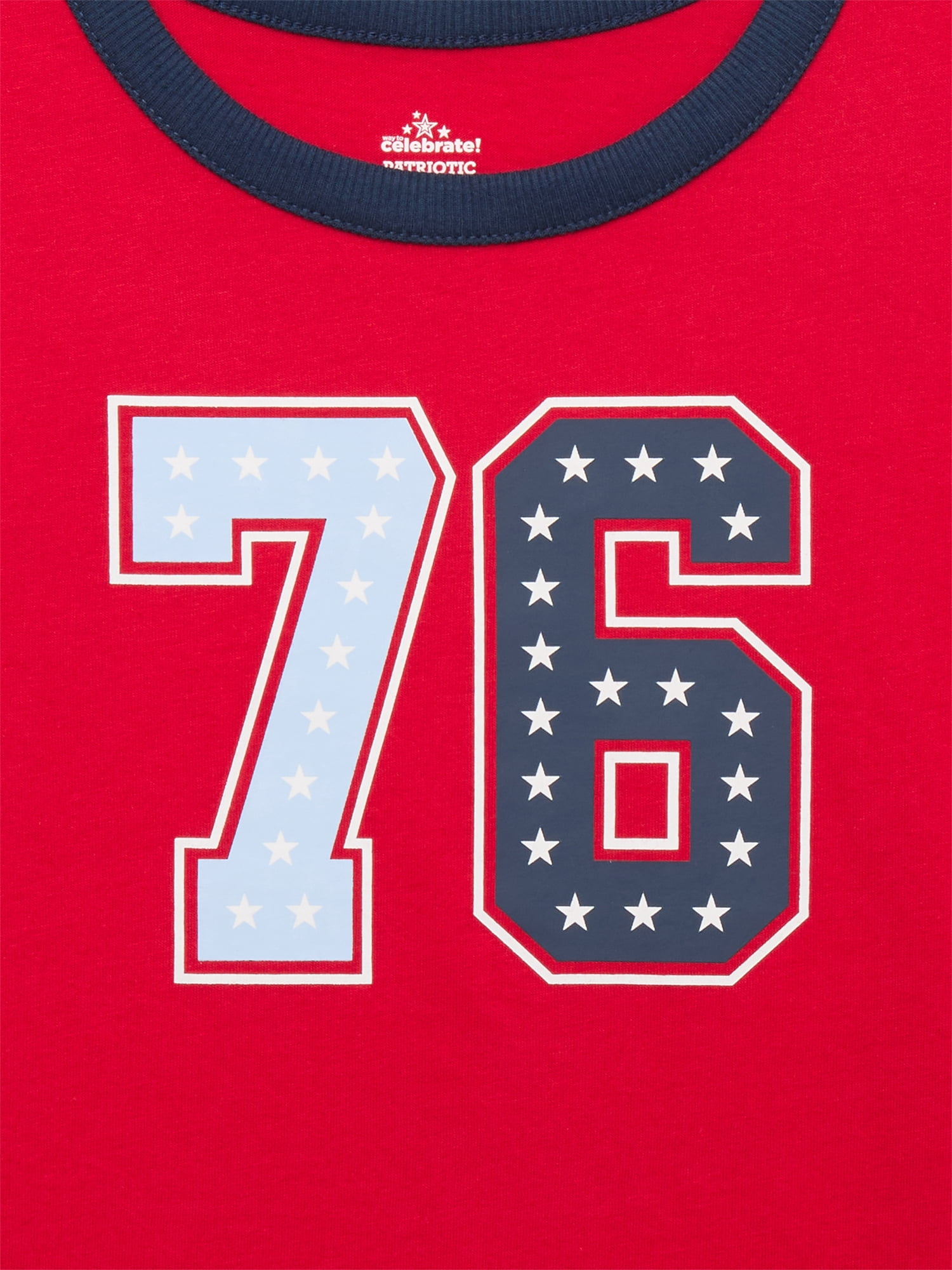 Way to Celebrate! Girls Americana 76 Tee, Sizes 4-18