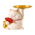 thumbnail image 2 of Estatua de resina de gato Macarena Estatuilla Beige, 2 of 8