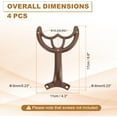 thumbnail image 2 of ABPETE Ceiling Fan Blades Arms Replacement, 4 Pcs 52" Fan Blade Replacement Parts Mounting Bracket Kit for Replacing the Worn Fan Blades, Coffee, 2 of 14