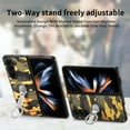 thumbnail image 6 of Case for Samsung Galaxy Z Fold 5 5G, Camouflage PU Leather Protective Slim Durable Phone Case Cover for Samsung Galaxy Z Fold 5 5G 2023 with 360 Free Rotation Ring Kickstand, Yellow, 6 of 9