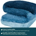 thumbnail image 2 of PAVILIA Fluffy Sherpa Throw Blanket Ombre | Gradient Plush, Soft, Fuzzy, Decorative Accent Throw Blanket for Couch Sofa Twin Bed | Cozy Warm Decorative Furry Faux Fur Blanket, 60x80 Inches Sea Blue, 2 of 7